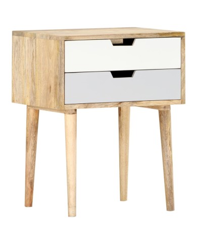 Table de chevet 47x35x59 cm Bois de manguier massif