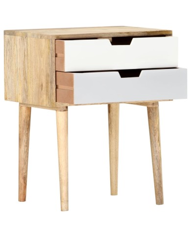 Table de chevet 47x35x59 cm Bois de manguier massif