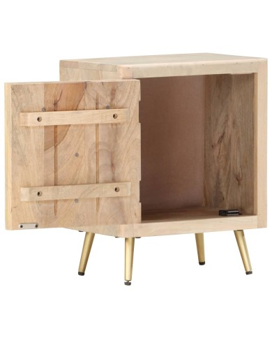 Table de chevet 40x30x50 cm Bois de manguier massif