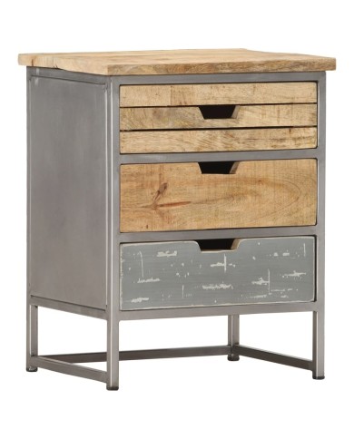 Table de chevet 40 x 30 x 50 cm Bois de manguier massif
