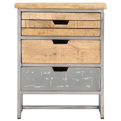 Table de chevet 40 x 30 x 50 cm Bois de manguier massif
