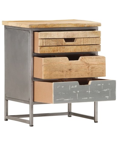 Table de chevet 40 x 30 x 50 cm Bois de manguier massif