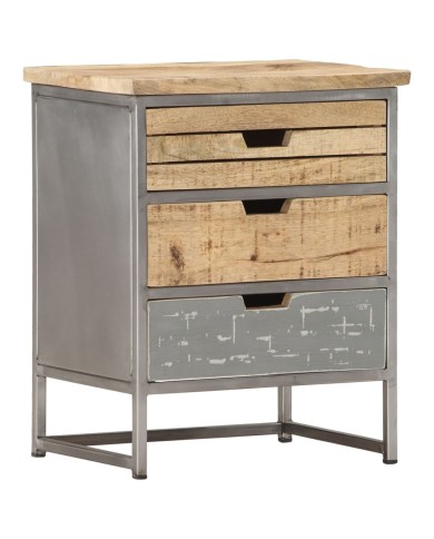 Table de chevet 40 x 30 x 50 cm Bois de manguier massif