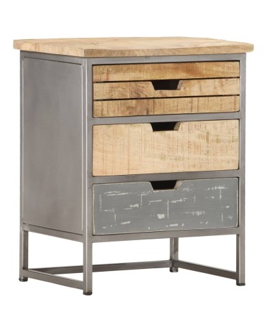 Table de chevet 40 x 30 x 50 cm Bois de manguier massif
