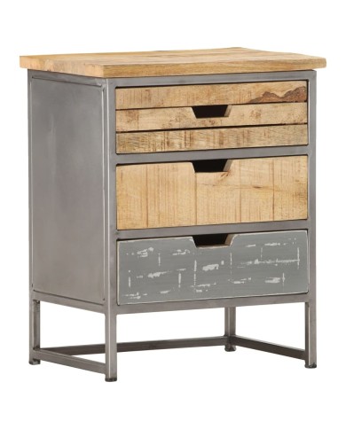 Table de chevet 40 x 30 x 50 cm Bois de manguier massif