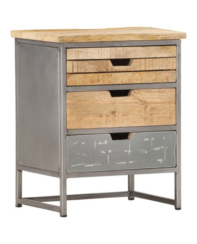 Table de chevet 40 x 30 x 50 cm Bois de manguier massif