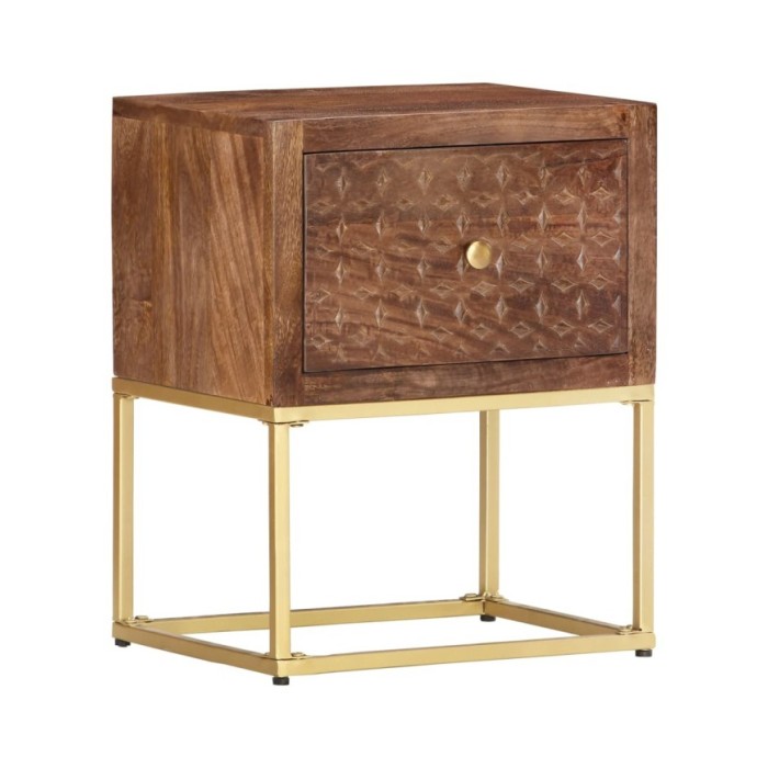Table de chevet 40 x 30 x 50 cm Bois de manguier massif