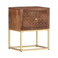 Table de chevet 40 x 30 x 50 cm Bois de manguier massif