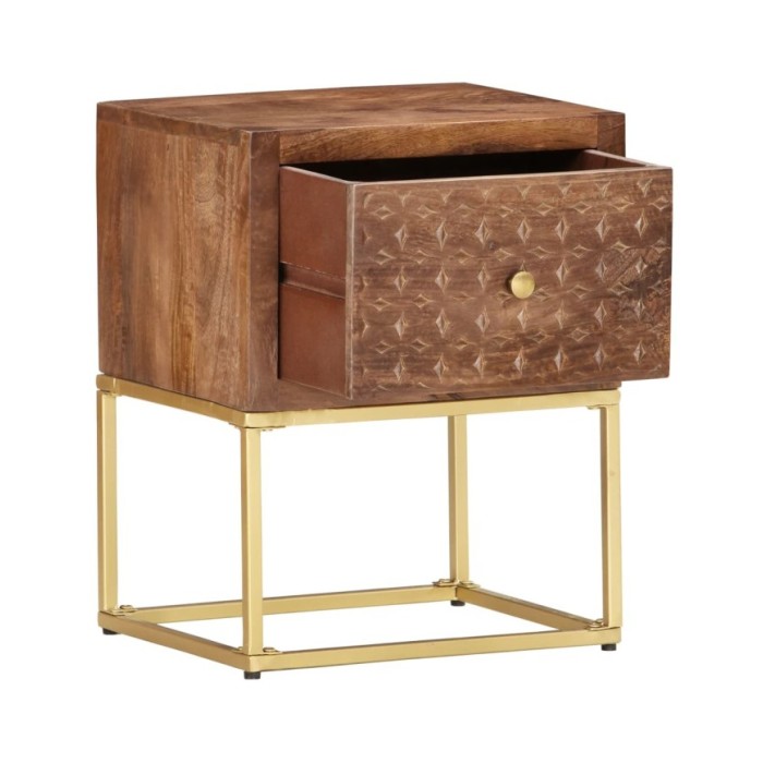 Table de chevet 40 x 30 x 50 cm Bois de manguier massif