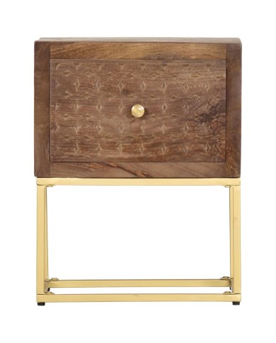 Table de chevet 40 x 30 x 50 cm Bois de manguier massif