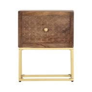 Table de chevet 40 x 30 x 50 cm Bois de manguier massif