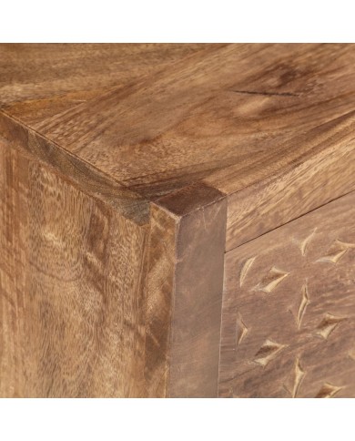 Table de chevet 40 x 30 x 50 cm Bois de manguier massif