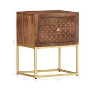 Table de chevet 40 x 30 x 50 cm Bois de manguier massif