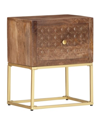 Table de chevet 40 x 30 x 50 cm Bois de manguier massif
