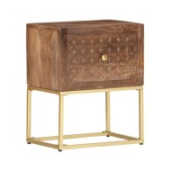 Table de chevet 40 x 30 x 50 cm Bois de manguier massif