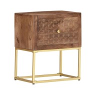 Table de chevet 40 x 30 x 50 cm Bois de manguier massif
