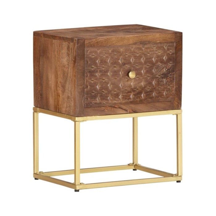 Table de chevet 40 x 30 x 50 cm Bois de manguier massif