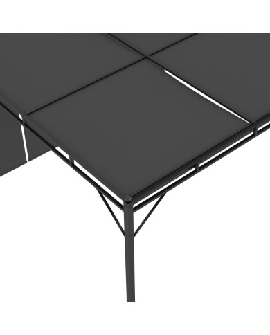 Belvédère de jardin avec rideau latéral 3x3x2,25 m Anthracite