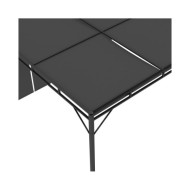 Belvédère de jardin avec rideau latéral 3x3x2,25 m Anthracite