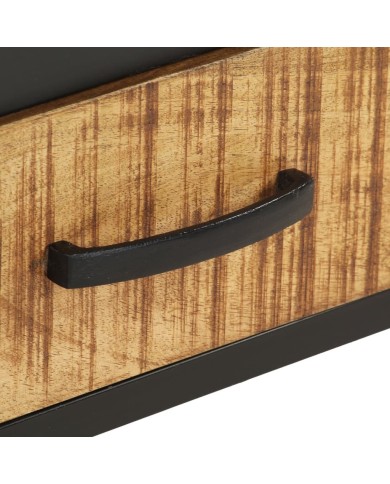 Table de chevet 40x40x35 cm Bois de manguier brut