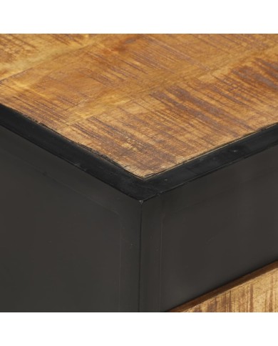 Table de chevet 40x40x35 cm Bois de manguier brut