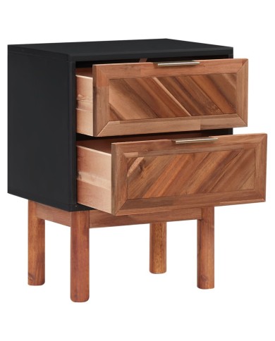 Table de chevet 40x30x53 cm Bois d'acacia solide et MDF