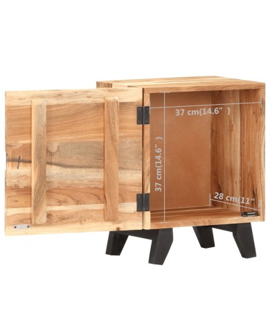 Table de chevet 40x30x51 cm Bois d'acacia massif