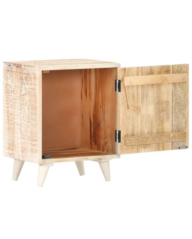 Table de chevet sculptée 40x30x50 cm Bois d'acacia massif