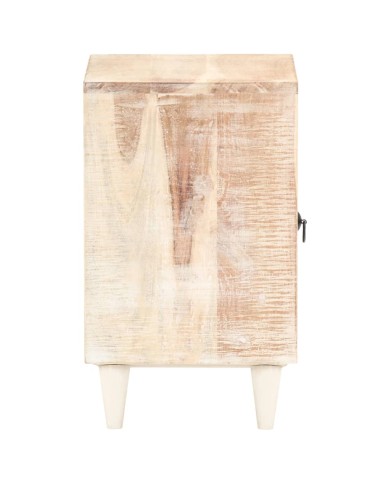 Table de chevet sculptée 40x30x50 cm Bois d'acacia massif
