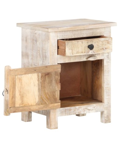 Table de chevet 40x30x50 cm Bois d'acacia brut