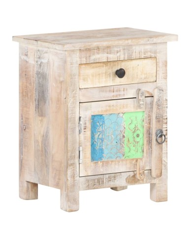 Table de chevet 40x30x50 cm Bois d'acacia brut
