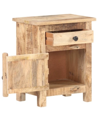 Table de chevet 40x30x50 cm Bois de manguier brut