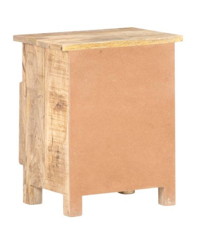 Table de chevet 40x30x50 cm Bois de manguier brut