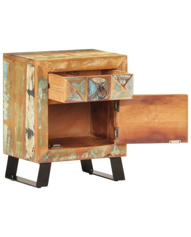 Table de chevet 40x30x50 cm Bois de récupération massif