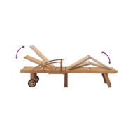 Chaise longue Bois de teck solide