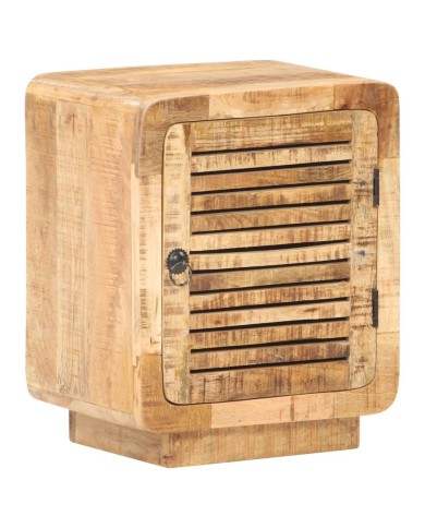 Table de chevet 40x30x50 cm Bois de manguier brut