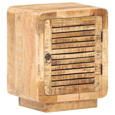 Table de chevet 40x30x50 cm Bois de manguier brut