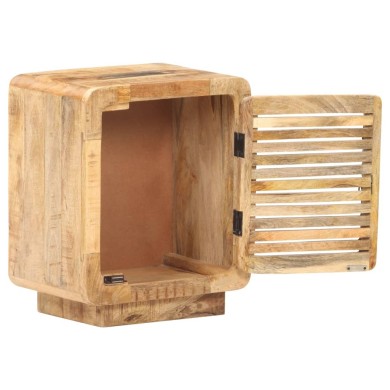 Table de chevet 40x30x50 cm Bois de manguier brut