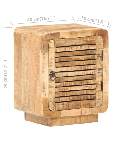 Table de chevet 40x30x50 cm Bois de manguier brut