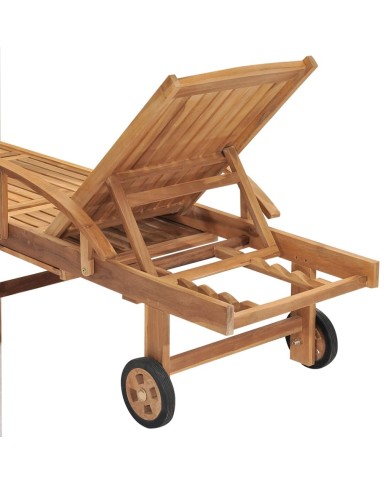 Chaise longue Bois de teck solide