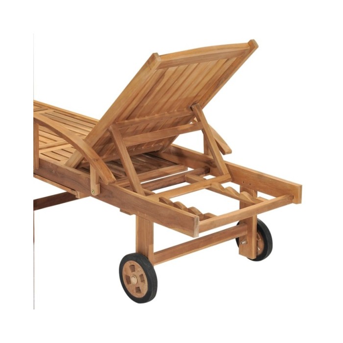 Chaise longue Bois de teck solide
