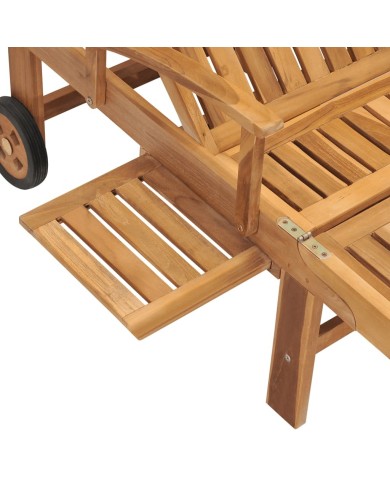 Chaise longue Bois de teck solide