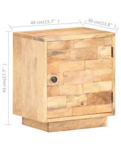 Table de chevet 40x30x45 cm Bois de manguier solide