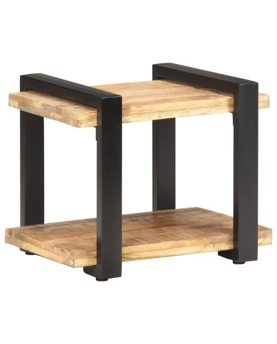Table de chevet 50x40x40 cm Bois de manguier brut
