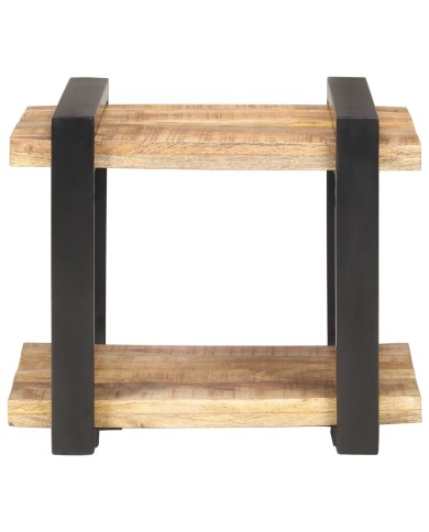 Table de chevet 50x40x40 cm Bois de manguier brut