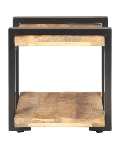 Table de chevet 50x40x40 cm Bois de manguier brut
