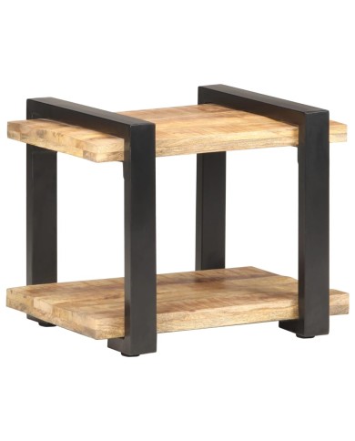 Table de chevet 50x40x40 cm Bois de manguier brut