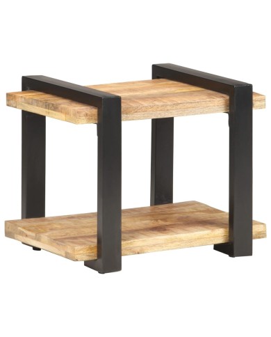 Table de chevet 50x40x40 cm Bois de manguier brut