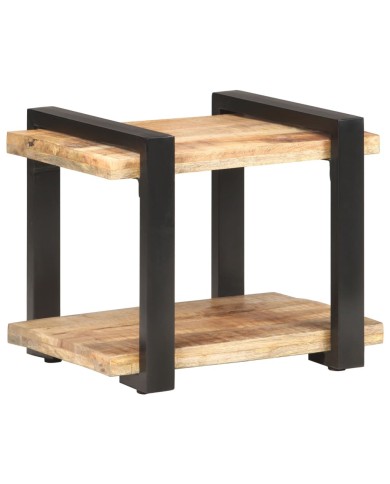 Table de chevet 50x40x40 cm Bois de manguier brut