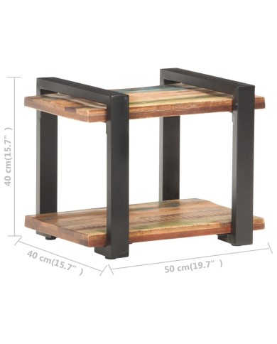 Table de chevet 50x40x40 cm Bois de récupération massif